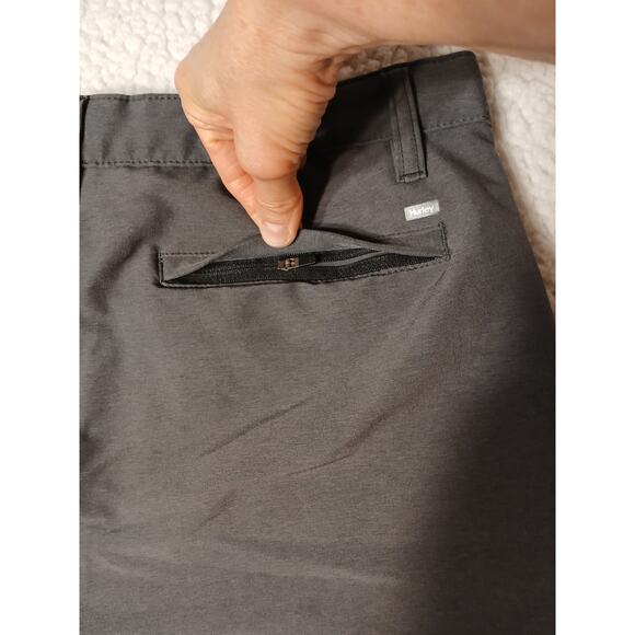 Hurley Water Repellent Hybrid Golf Shorts Sz 32 Gray Sporty Stretch Walk Preppy - Picture 8 of 16